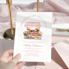 市場外の農家市場ブライダルシャワー 招待状