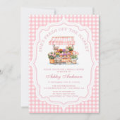 市場外の農家市場ブライダルシャワー 招待状 (正面)