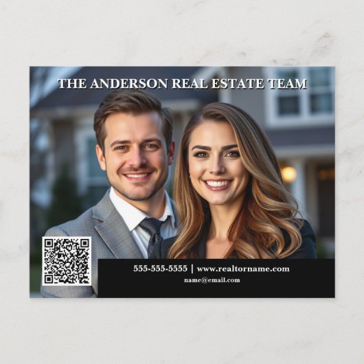 市場実在の更新を生成する不動産市場リード ポストカード (正面)