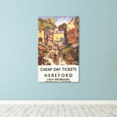 市場実況鉄道ポスター キャンバスプリント (インサイチュ (ウッドフロア))