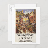 市場実況鉄道ポスター ポストカード (正面/裏面)