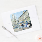 市場広場のトスカーナでランチタイム スクエアシール (封筒)