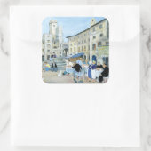 市場広場のトスカーナでランチタイム スクエアシール (バッグ)