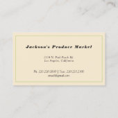 市場用果物や野菜バスケットを生産する 名刺 (裏面)
