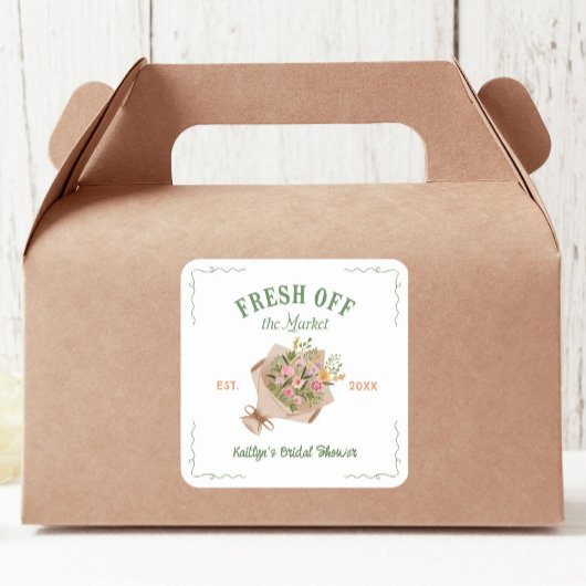 市場直送のファーマーズマーケット ブライダルシャワー スクエアシール