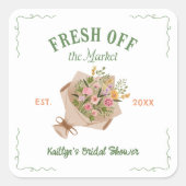 市場直送のファーマーズマーケット ブライダルシャワー スクエアシール (正面)