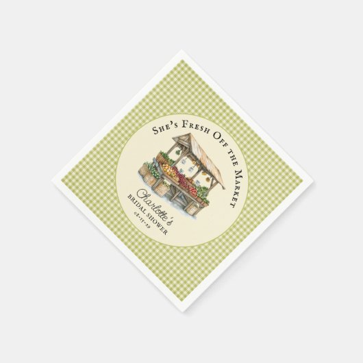 市場直送のファーマーズマーケット ブライダルシャワー スタンダードカクテルナプキン (角)