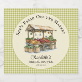 市場直送のファーマーズマーケット ブライダルシャワー スパークリングワインラベル (シングルラベル)