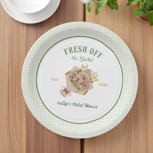 市場直送のファーマーズマーケット ブライダルシャワー ペーパープレート