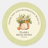 市場直送のファーマーズマーケット ブライダルシャワー ラウンドシール (正面)