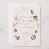 市場直送のファーマーズマーケット ブライダルシャワー 招待状 (正面)