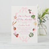 市場直送のファーマーズマーケット ブライダルシャワー 招待状 (スタンド正面)