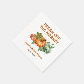 市場直送のフレッシュな結婚前祝賀会 スタンダードカクテルナプキン (角)