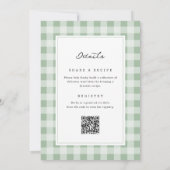 市場直送のフレッシュな花嫁シャワー 招待状 (裏面)