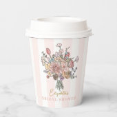 市場直送のフレッシュな花束　ブライダルシャワー 紙コップ (裏面)