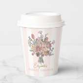 市場直送のフレッシュな花束　ブライダルシャワー 紙コップ (正面)