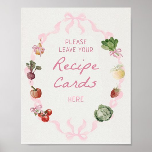 市場直送のブライダルシャワーレシピポスター ポスター (正面)