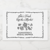 市場直送のブライダルシャワー・ファーマーズマーケット スパークリングワインラベル (シングルラベル)