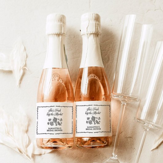 市場直送のブライダルシャワー・ファーマーズマーケット スパークリングワインラベル