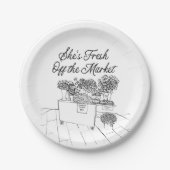 市場直送のブライダルシャワー・ファーマーズマーケット ペーパープレート (正面)