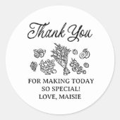 市場直送のブライダルシャワー・ファーマーズマーケット ラウンドシール (正面)