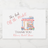 市場直送の水彩花束 ブライダルシャワー スパークリングワインラベル (シングルラベル)