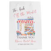 市場直送の水彩花束 ブライダルシャワー ミディアムペーパーバッグ (正面)