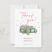 市場直送の花を積んだトラックでお姫様歓迎会 サンキューカード (正面)