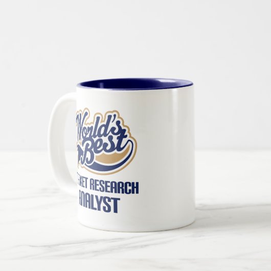 市場研究の分析者(最も最高のなのためのギフトのアイディア世界 ツートーンマグカップ (正面左)