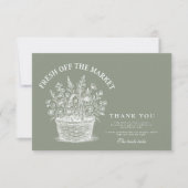 市場素朴のガーデンシャワー サンキューカード (正面)