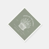 市場素朴のガーデンシャワー スタンダードカクテルナプキン (角)