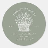 市場素朴のガーデンシャワー ラウンドシール (正面)