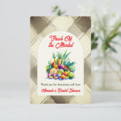 市場素朴のフルーツブライダルシャワー サンキューカード (スタンド正面)