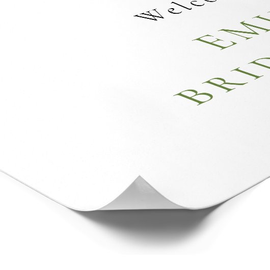 市場素朴のブライダルシャワーを歓迎 ポスター (角)