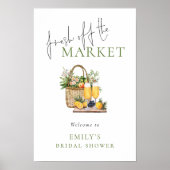 市場素朴のブライダルシャワーを歓迎 ポスター (正面)