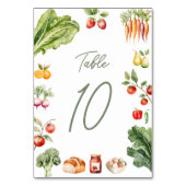 市場素朴のブライダルシャワー テーブルナンバー (正面)