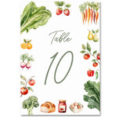 市場素朴のブライダルシャワー テーブルナンバー