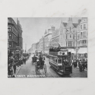 市場通り、マンチェスター、c.1910 ポストカード