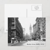 市場通り、Philly、1910年代 ポストカード (正面/裏面)