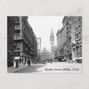 市場通り、Philly、1910年代 ポストカード