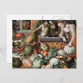 「市場風景」ヴィンテージ・アート・ポストカード ポストカード (正面/裏面)
