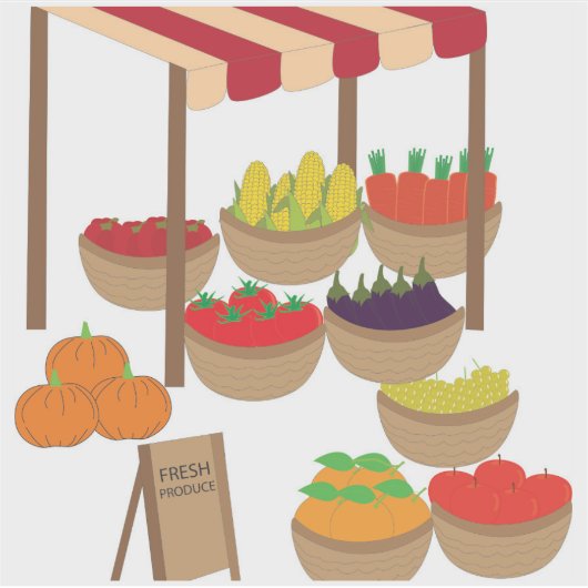 市場 シール (正面)