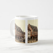 市場、フライブルク、Baden、ドイツ壮麗なP コーヒーマグカップ (正面左)