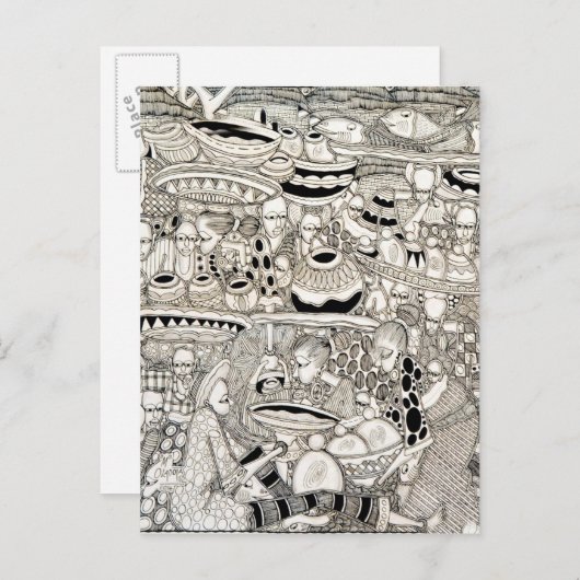 市場 ポストカード (正面/裏面)