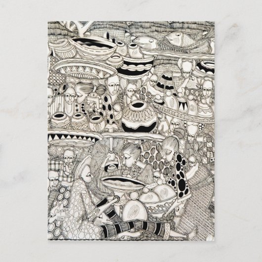 市場 ポストカード (正面)