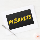 市場 長方形シール (封筒)