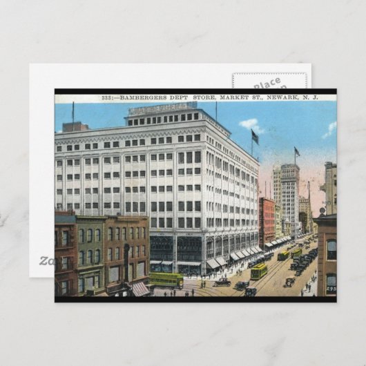 市場St.のニュアークNJのヴィンテージ ポストカード (正面/裏面)