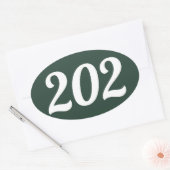 市外局番202 (ワシントンDC) 楕円形シール (封筒)