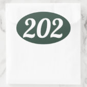 市外局番202 (ワシントンDC) 楕円形シール (バッグ)