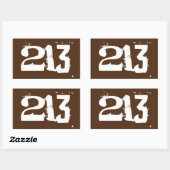 市外局番213 (ロサンゼルス) 長方形シール (シート)